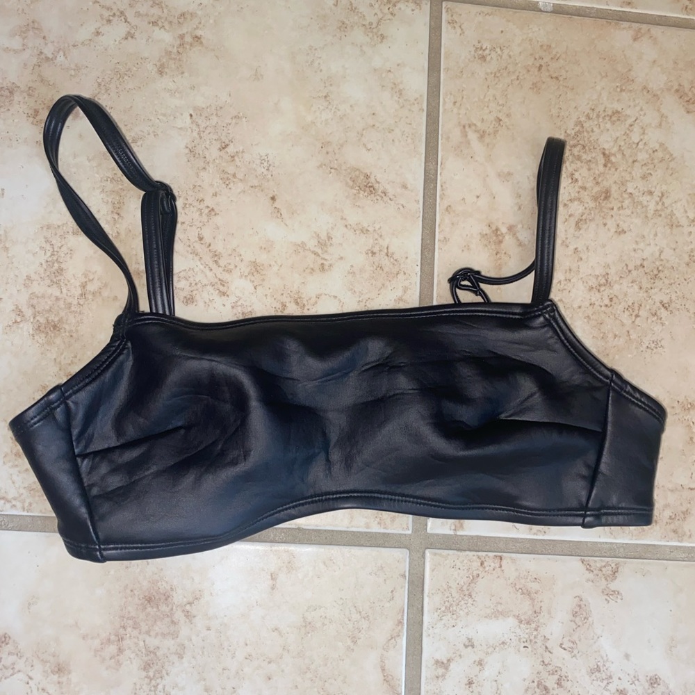 Leather Bikini Top